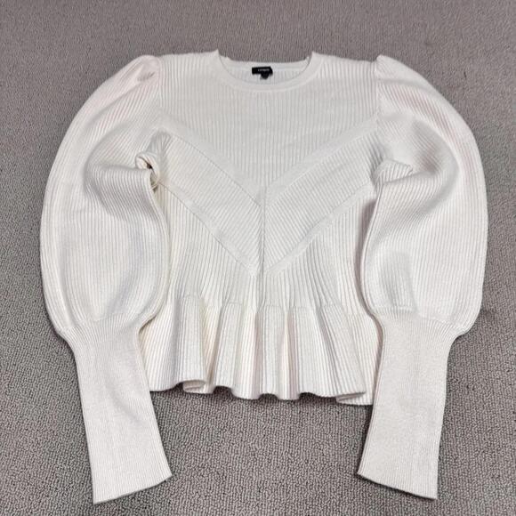 Express White Ribbed Sweater - Picture 7 of 11